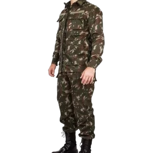 Conjunto Gandola E Calça Camuflada Exército Brasileiro Alta Solidez Lisa Ibm Militar